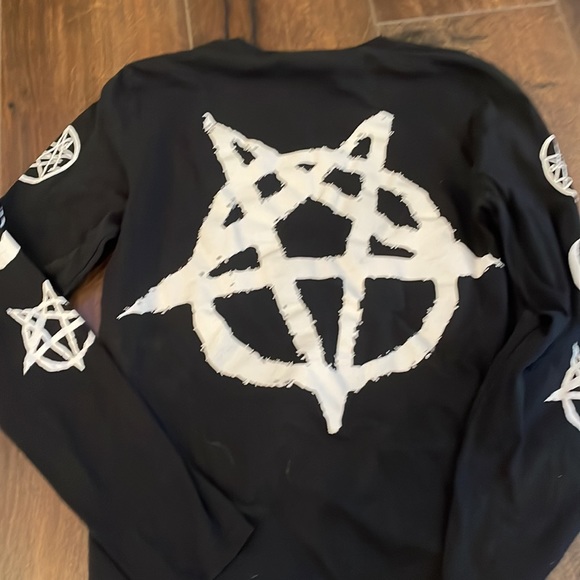 Disturbia womens small anarchy long sleeve black shirt UK brand euc - Picture 2 of 2